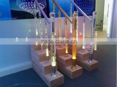 stainless steel acrylic /crystal baluster/crystal railing in alibaba manufacturer