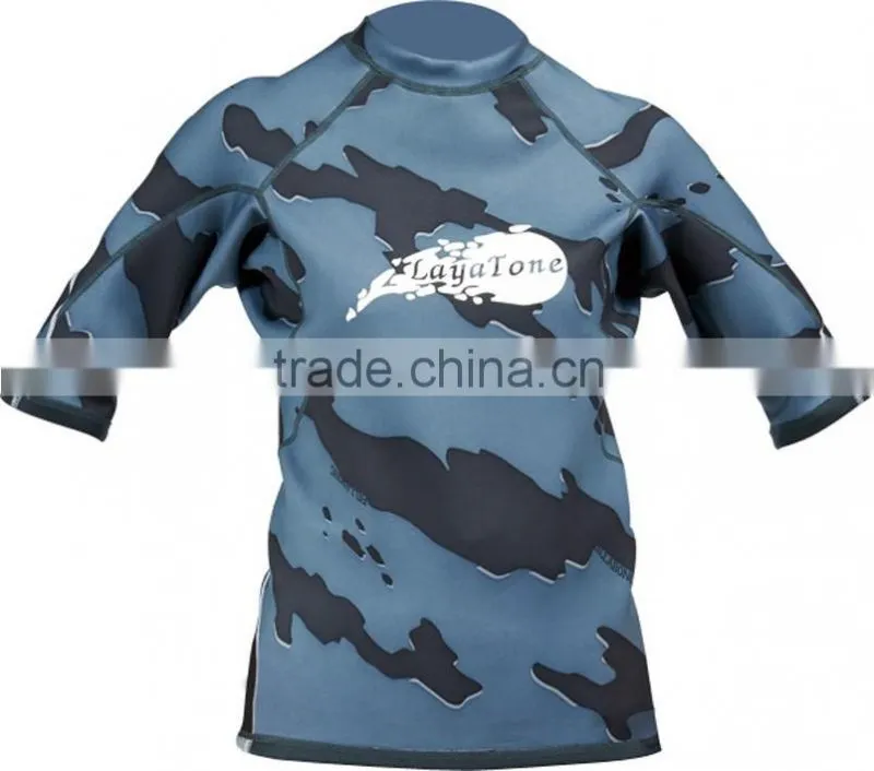 Plus size rash guard swim suit camouflge rash guard W-16