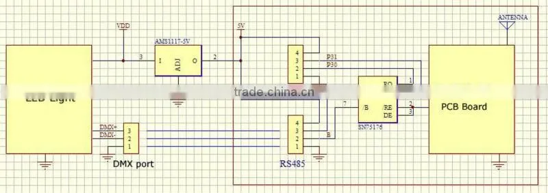 PCB Module Board DMX receiver (TF-WI-PCB)