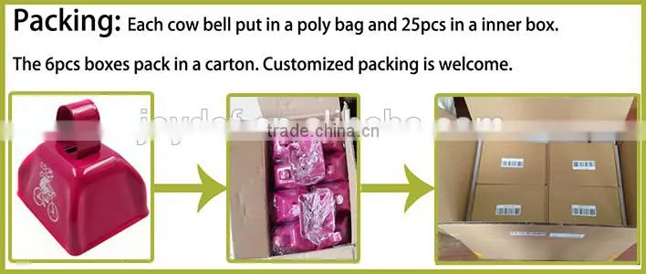 3 inch metal cow bells promotional cowbells