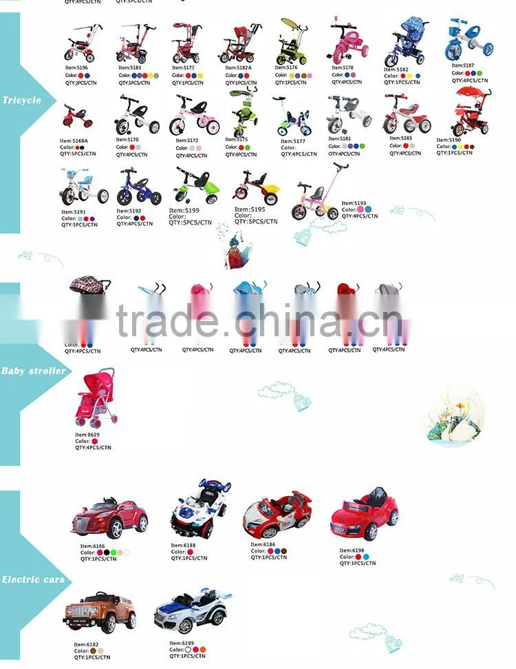Lovely children baby tricycle toy new models with 3C approved on sale