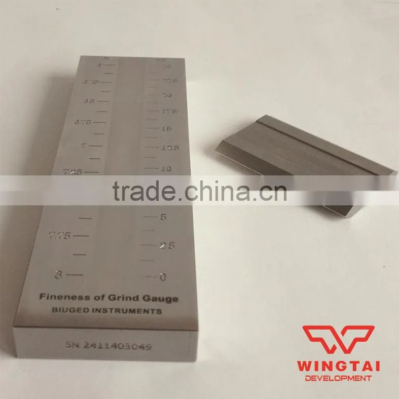 Stainless Steel Single Groove Fineness Griding Gauge