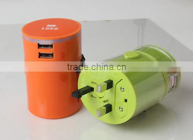 Dual USB Ports Travel Adapter With LED Indicator Light