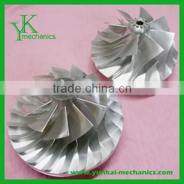 High precision cnc machining axial fan impeller, aluminum precision axial fan impeller