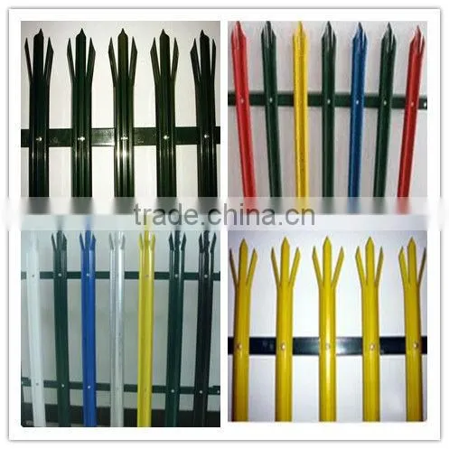 Electric galvanized+PVC Coated CE&ISO certificated Euro Fence/palisade fence(pro manufacturer)