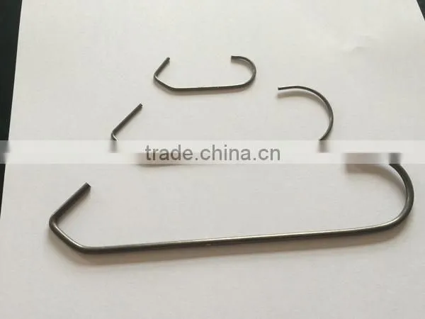 0.076"wire diameter length spring steel wire form 4" lengthV power coating hook