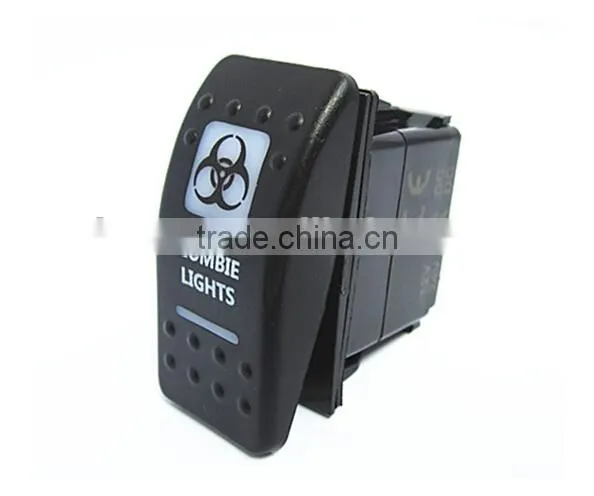 Rocker Switches with ZOMBIE LIGHTS White