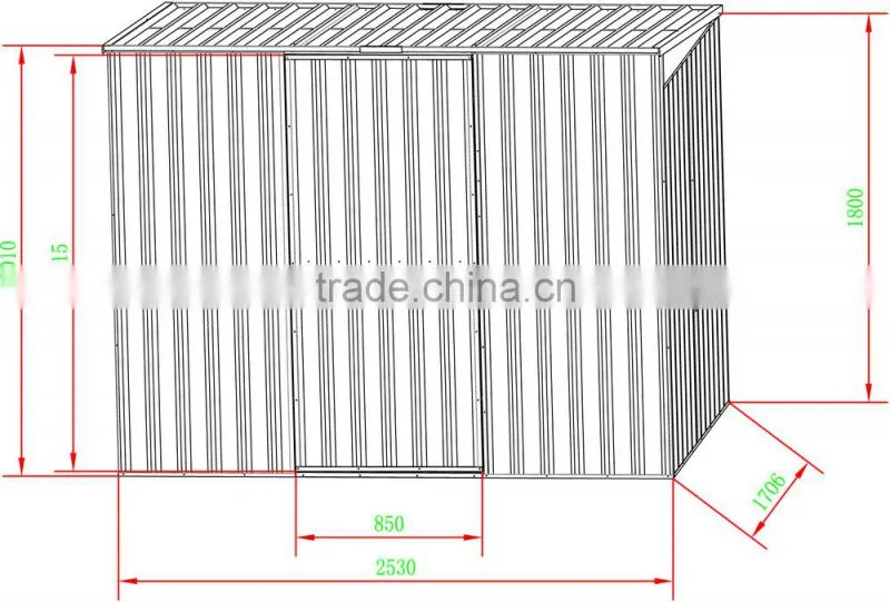 CE certification China Design small flat pack garden sheds