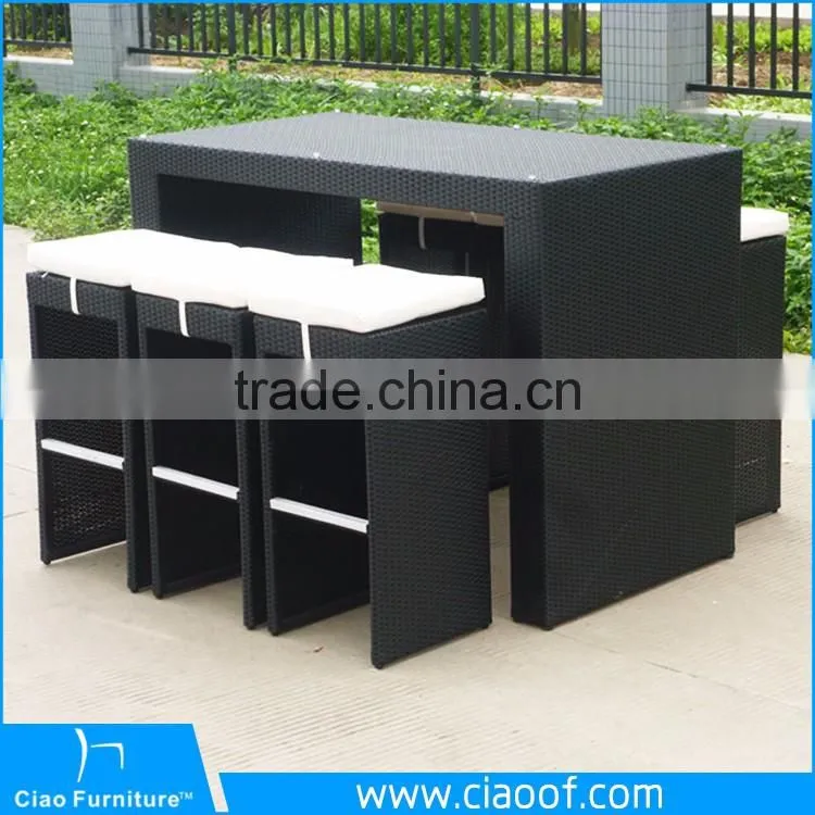 Great Durability Factory Directly Wicker Pub Bar Furniture Set