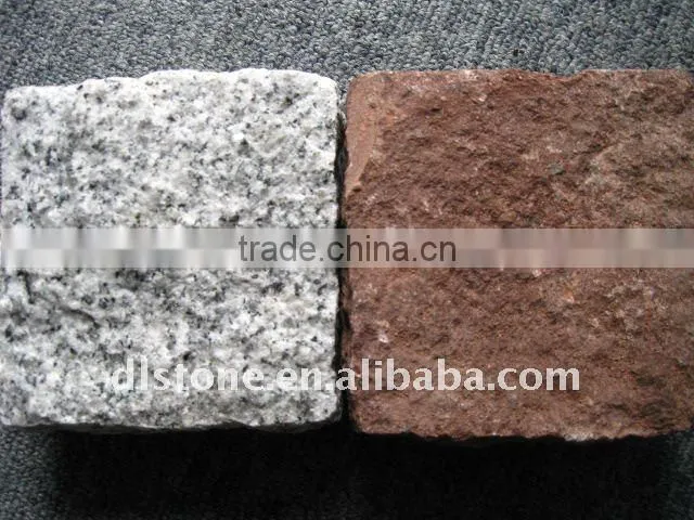 Grey granite cobblestone
