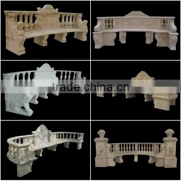 Hand Carved Cheap Stone Garden Bench