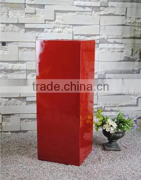Fiberglass Modern Sandstone Smoothly Cube Planter