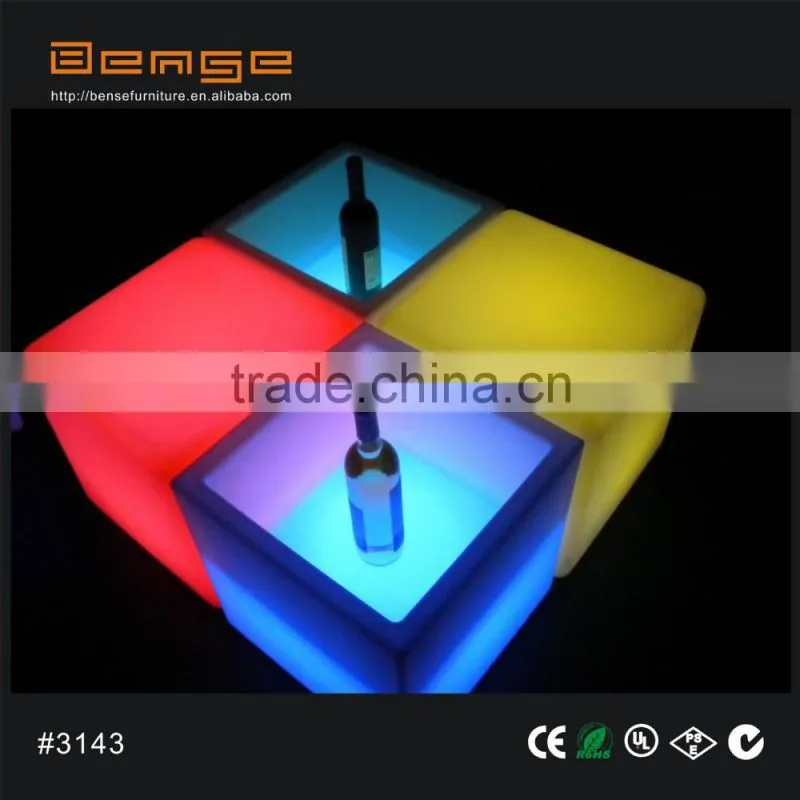New Wateproof Rechargeable Club/Party/KTV/Event LED EVERCHANGING CUBE DISPLAY Cube Container