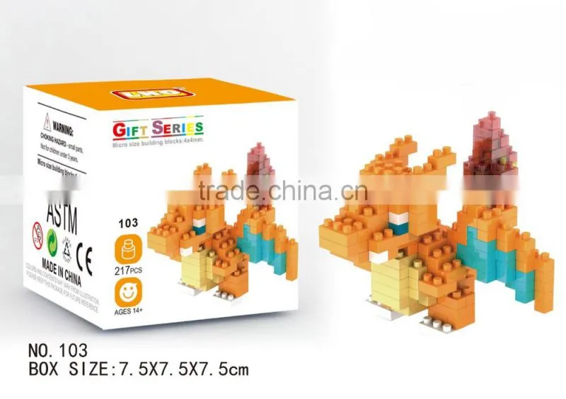 New DIY mini pokemon blocks, building blocks for adult