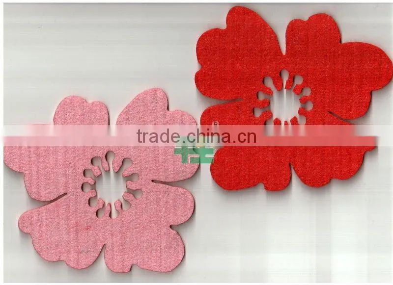 polyester laser cut felt flower