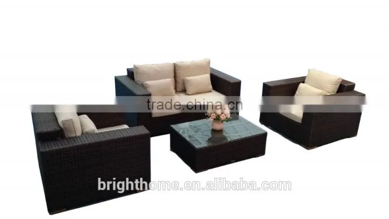 Outdoor Garden Rattan Sofa Set Modern Synthetic Rattan Sofa