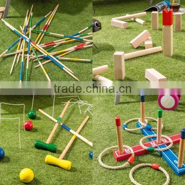 Wooden garden mikado game set