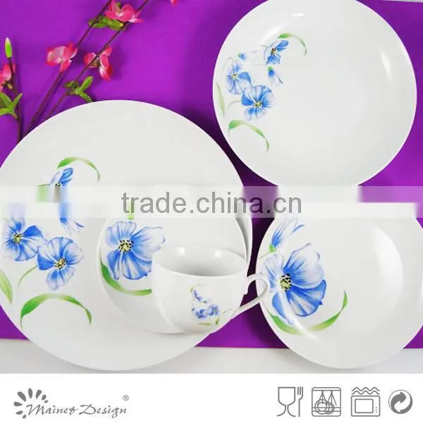 ceramic white porcelain round high quality dinner set
