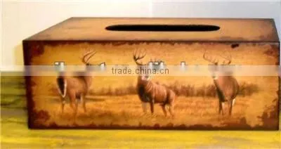 2012 promotion wooden tissue box