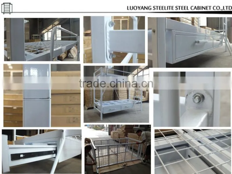 Iron Metal Type and Home Bed Specific Use Steel Bunk Bed