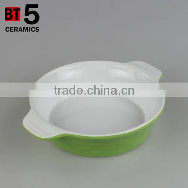 BT5-SD08G stonware 24OZ green Lasagna Casserole