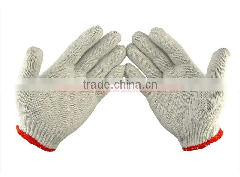 Cotton safety gloves working gloves safety gloves work gloves knitted gloves, industrial gloves, garden gloves