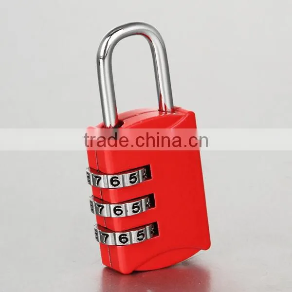 3 digit combination mini color padlock