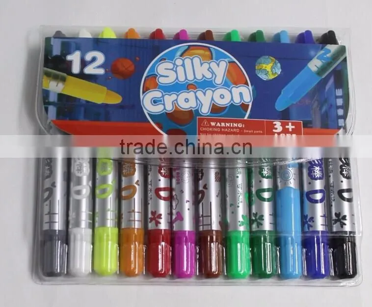 12 pcs silky Crayon, custom oil paint crayon