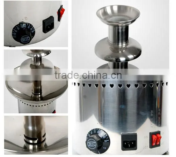 CHOCOLAZI ANT-8060 23.5" 4 tiers bowl detachable stainless steel chocolate fountain