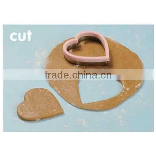 CC7522 Hearts 3 in 1 Silicone Steel Cookie Cutter Cookie Stencil cookie stamp