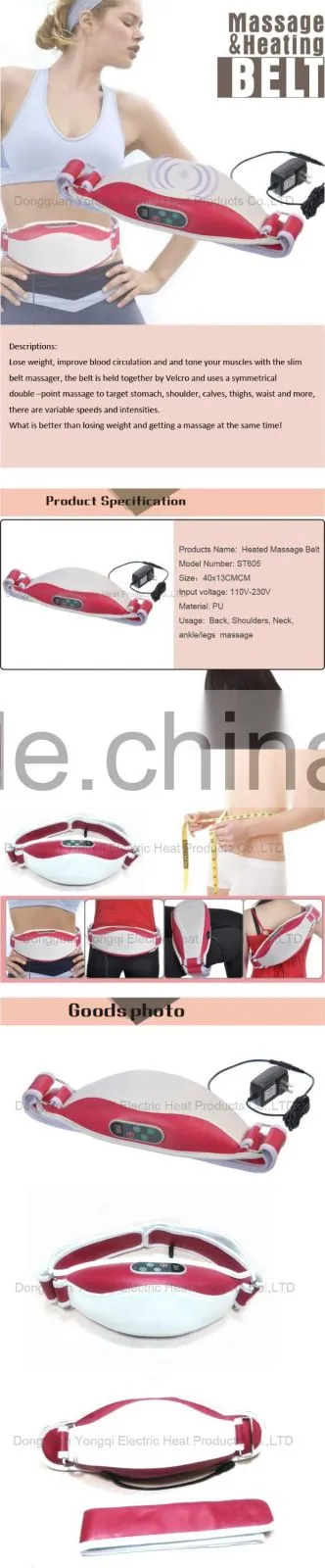 CE Approved Electronic heated Vibrating Slimming Massage Belt