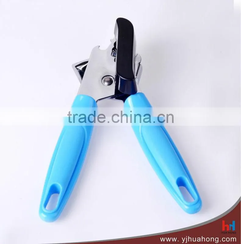 Stainless steel can opener, tin opener with soft grip handle HCO-07