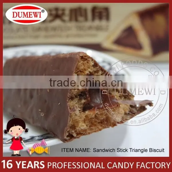Chocolate Sandwich Triangle Stick Biscuit