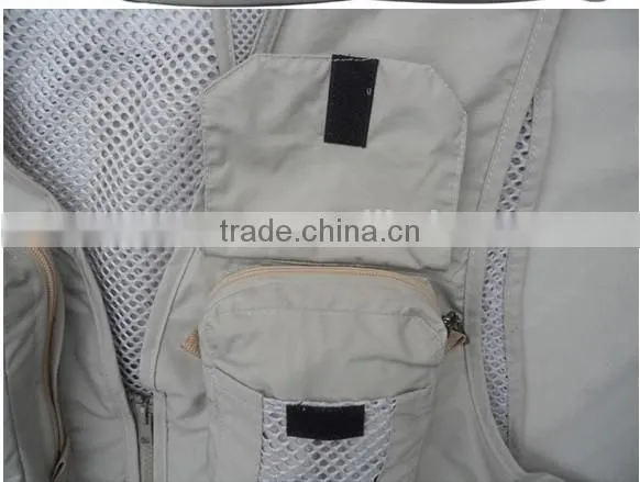 New outdoor travel vest multi pocket waterproof Vest for mens