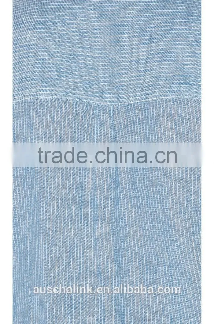 2016 latest girls linen shirt fashion design OEM service