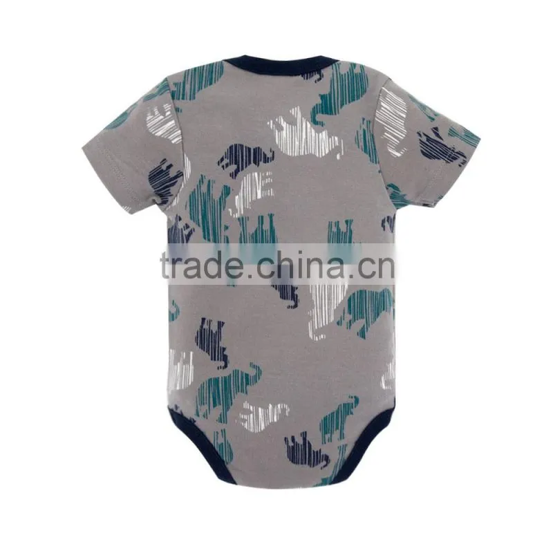 2017 Cheap Good Quality Baby Clothes Colorful Summer 100%Cotton Short Sleeves with Printing Newborn Infant Baby Bodysuits