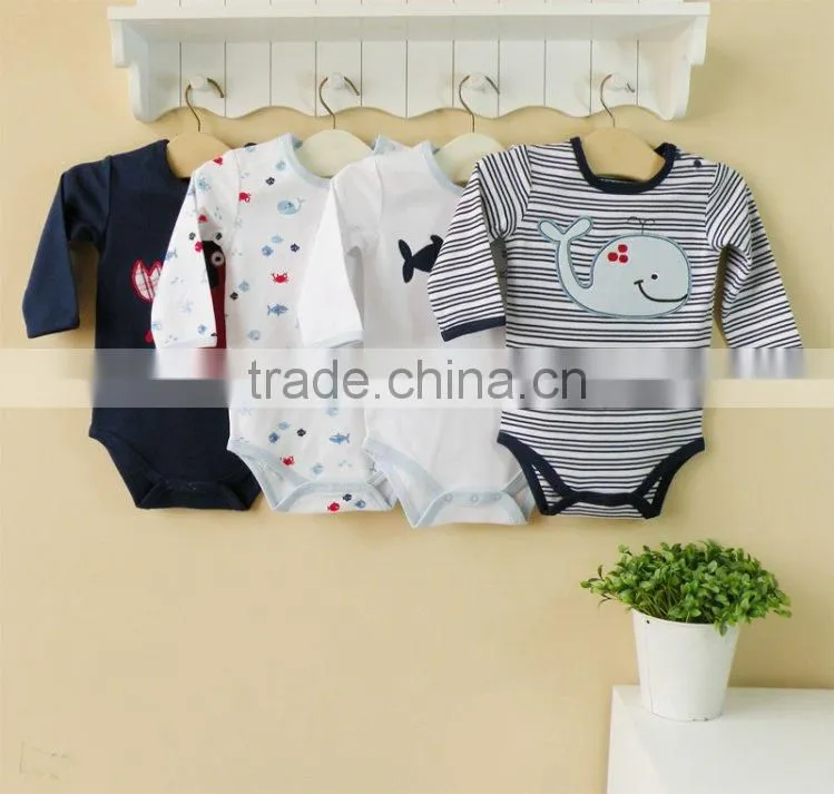 mom and bab baby clothing cotton embroider long sleeve bodysuit