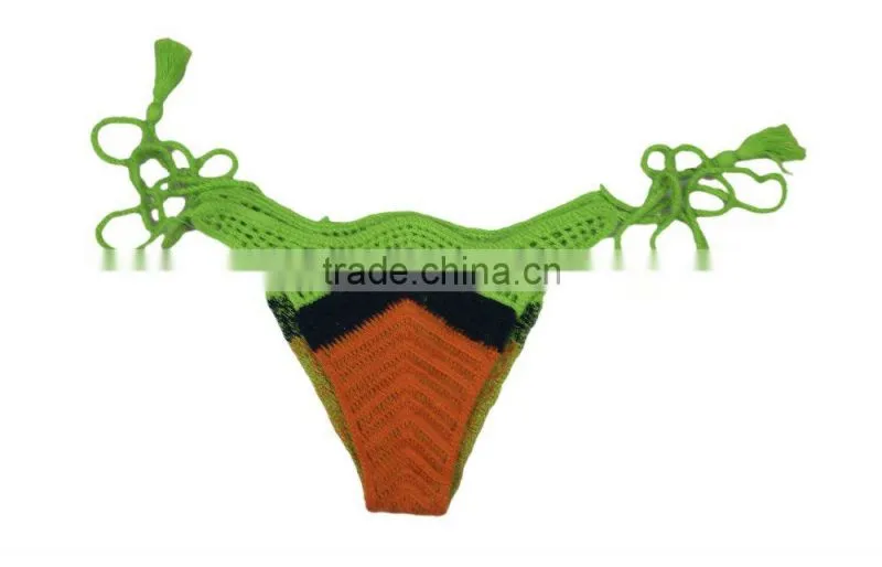 100% cotton summer hot extreme sexy yong girl bikini crochet beach wear