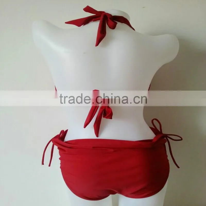 Top quality new arrival orange shivering triangle women bikini swimwear
