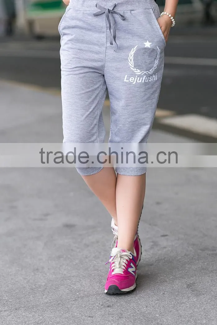 Womens Causal High Quality Summer Short Pants Printed Yoga Pants 2015