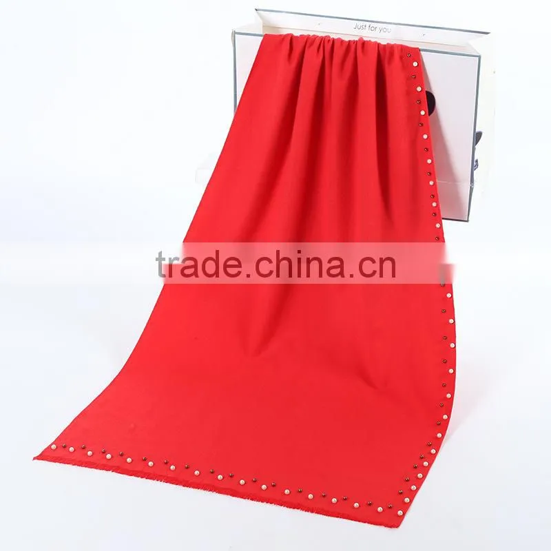 Womens Winter Cashmere Shawl Scarf Basic Long Warm Fashion Scarves & Wraps Lady Casual Pearl Wraps Scarves Woman
