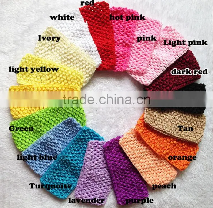 Fashion Baby Elastic Hair Band Girls Soft Head band Stretch Crochet Knit Headwrap