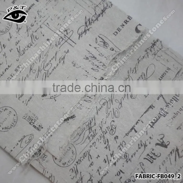 New Design Fabric Textile For Sofa Letters Printed Pattern