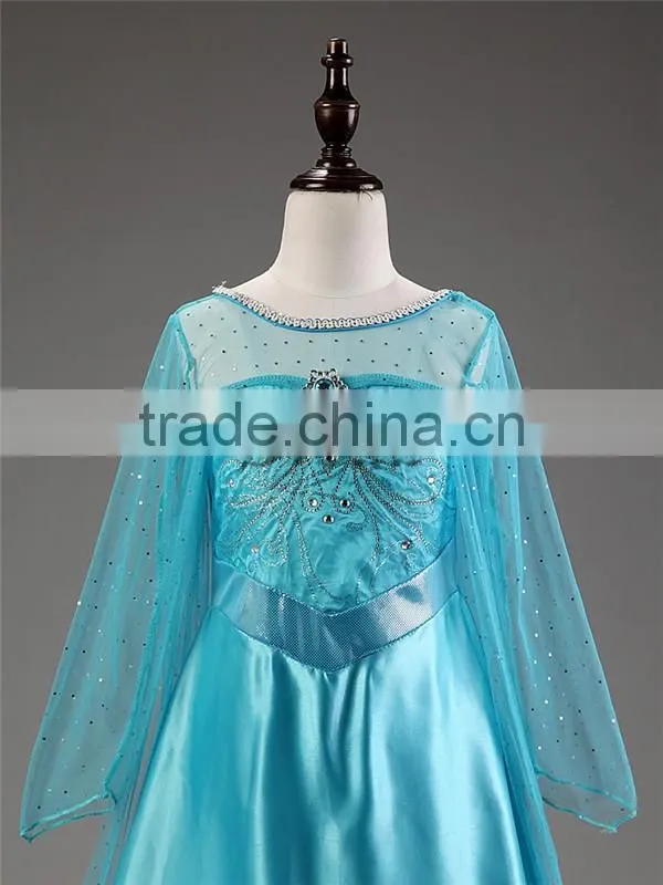 (Hot sell) Frozen Girl dress Mullet dress for Chirldren summer dress One-piece Beautiful wedding dress