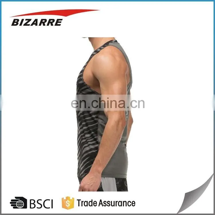 Custom Made Hot Sale Sports Running Mens Gym Compression vest tank top