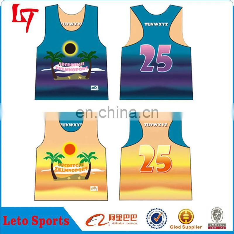 Custom Sublimation Printing Lacrosse Team Wear Reversible Lacrosse Pinnies