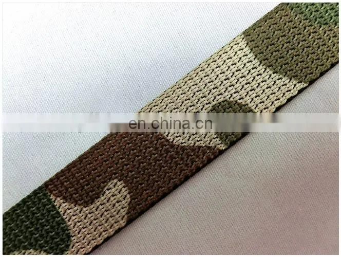 Customized 3/4'' camouflage ribbon military ribbon polyester webbing