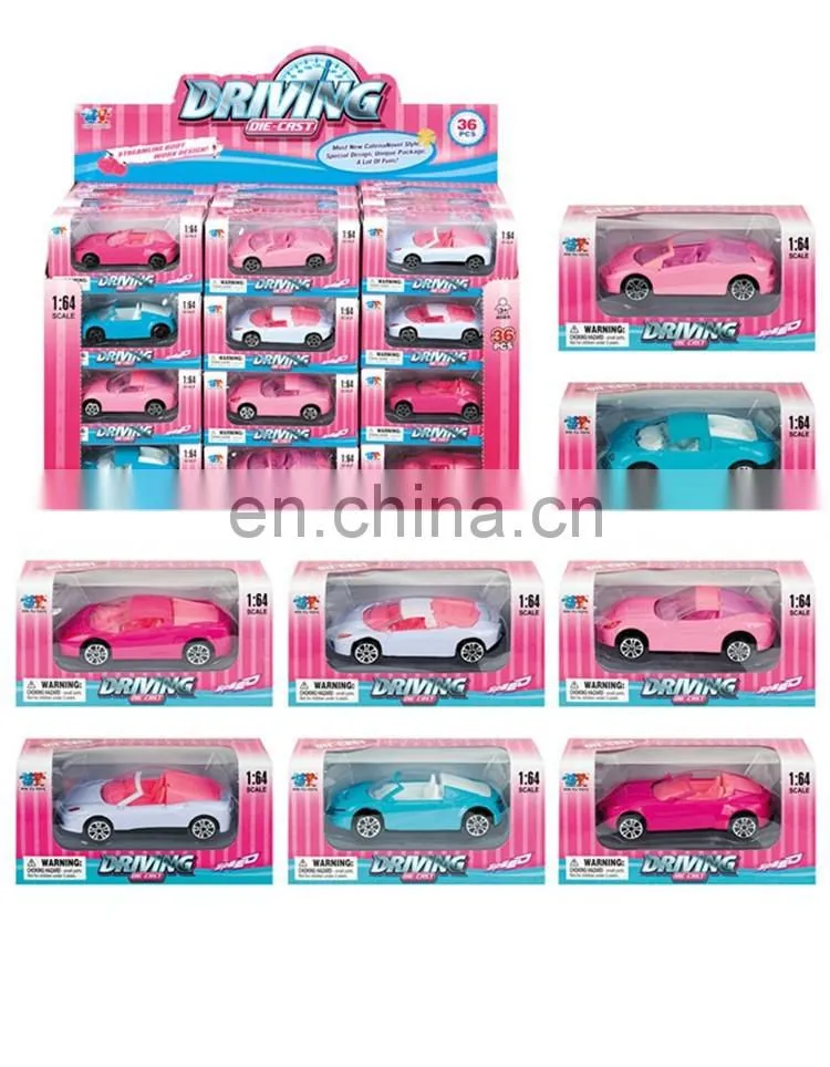 Die cast car for sale 1:43 pull back die cast car Barbie Pull back Metal car