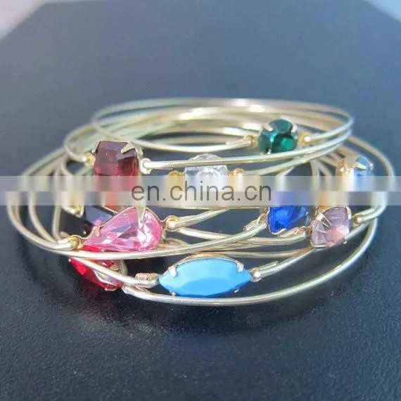 Birthstone Rhinestone Style wraps BirthstoneJewelry Bangle Bracelet