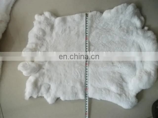 Top grade natural new finished tanned processed rex rabbit fur skin